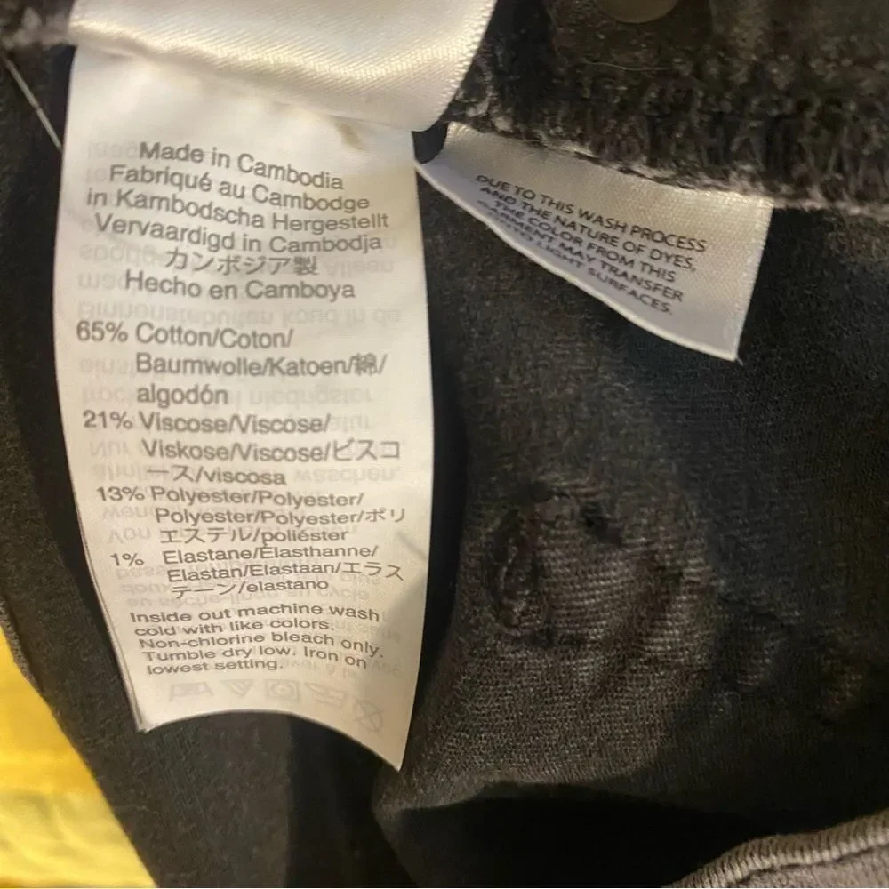 J. Crew Women's Washed Black 10” High Rise Skinny Jeans